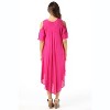 Riviera Sun Lace-Up Cold Shoulder Casual Dress with Tonal Embroidery - 3 of 3