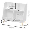 GlasFlength Decorative Bookshelf Creative and Unique Styling, Multifunctional Storage with Open Display Bookshelves, White,31.5”*13.38”*28.54" - 3 of 4