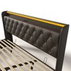 Sapphtopaz Twin Size Bed Frame Upholstered Bed Hydraulic Storage Bed with USB Bedroom Furniture, Easy Assembly, No Box Spring Needed - 2 of 4