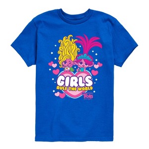 Boys' - Trolls - Girls Rule The World Viva and Poppy Short Sleeve Graphic T-Shirt - 1 of 4