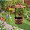 Tangkula Rustic Wishing Well Fountain Outdoor Patio Wooden Water Fountain w/ Electric Pump - 4 of 4