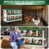 8-Hole Galvanized Chicken Nesting Box - Heavy Duty Egg Laying Box for Hens & Ducks | Rollout Egg Collection | Ventilated Design with Easy Access | No - 4 of 4