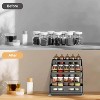 3-Tier Carbon Steel Spice Rack - Black, with non-slip suction cups & adjustable height (10-10.8 in) for kitchen countertop. - 2 of 4