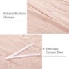 Ruffle Duvet Cover 3PCS Soft Washed Microfiber Vintage French Country Duvet Cover Set Sage - 4 of 4