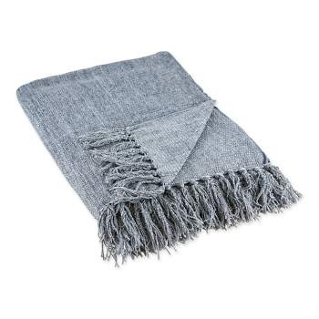 50x60 Chenille Throw Blanket Soft Gray - Design Imports : Target