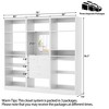 Aheaplus Closet System with Mirror and Wooden Drawers - 4 of 4