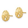 Black Bow Jewelry Kids 9mm 14k Yellow Gold Sand Dollar Post Earrings - 2 of 4