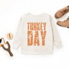 Turkey Day Block Distressed - Youth Graphic Sweatshirt - 2 of 4
