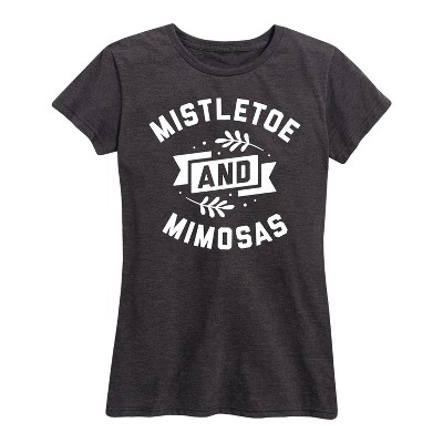 Women's - Instant Message - Mistletoe And Mimosas Short Sleeve Graphic ...