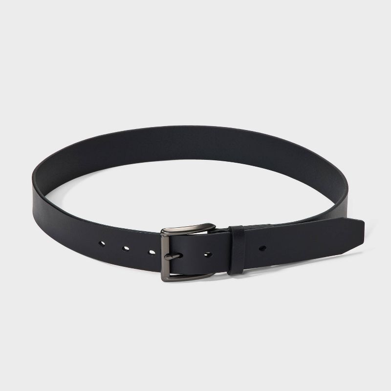Men's Casual Leather Belt - Goodfellow & Co™ Black, 3 of 5