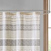 SEVOBAL Shower Curtain Cotton Stripe Printed with Tassel Pom Pom Detail for Bathroom, Gray Yellow, 72"*72"*0.13" - 2 of 4