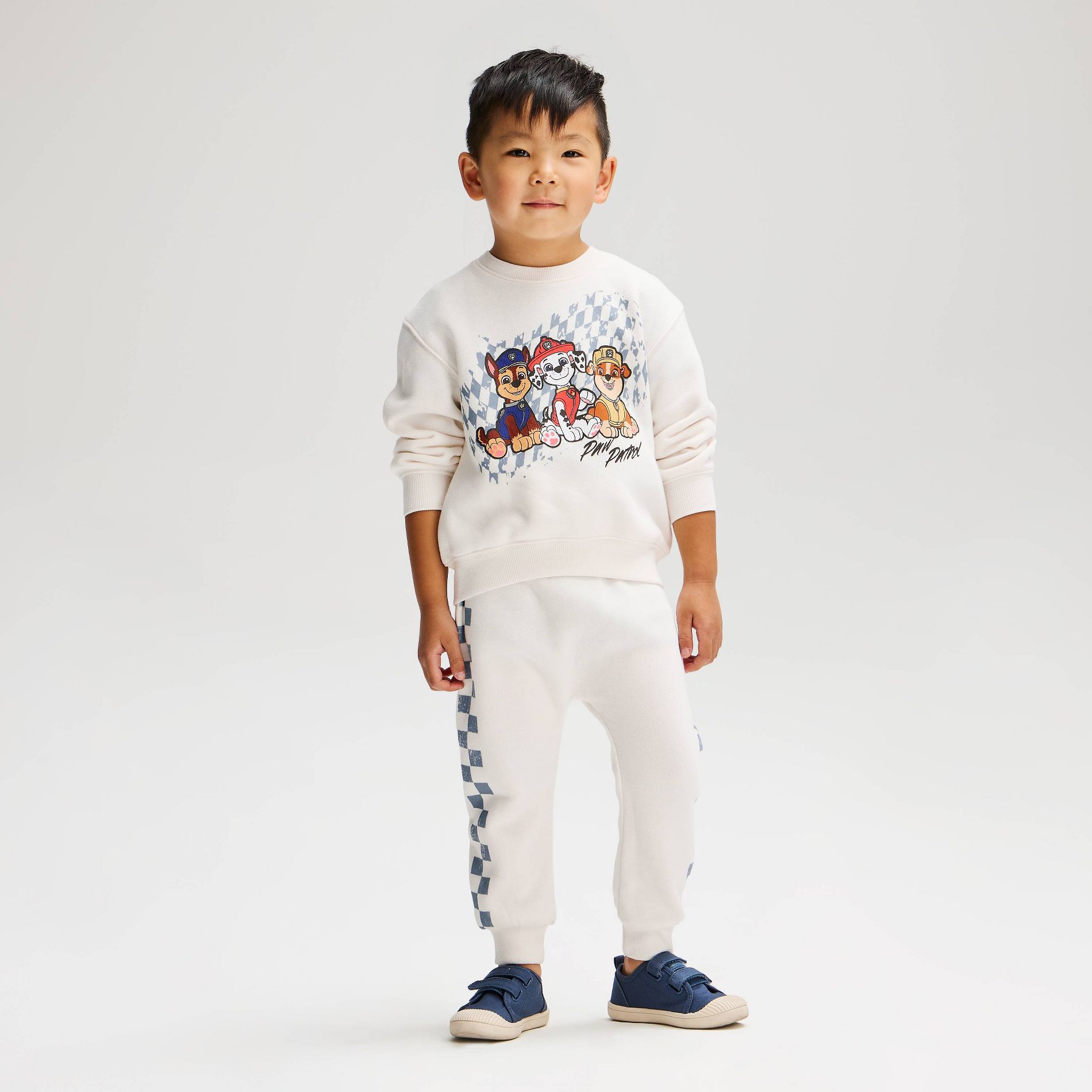 Toddler Boys' 2pc Paw Patrol Fleece Sweatshirt and Pants Set - Ivory
