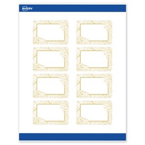 Avery Rectangle Labels, Pre-Printed Gold Florals, 2" x 3" - 1 of 4