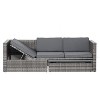 Bestier Patio Furniture Sets, Outdoor Wicker Conversation Set with Lift Top Table, Adjustable Backrest, Ottomans, Modular Sectional Sofa for Backyard - 4 of 4
