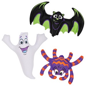 Beistle Inflatable Bat, Ghost & Spider, 18.5"-23", (3/Pkg) Multicolored - 1 of 4