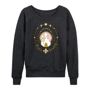 Women's - Disney Princess - Brave Beauty Lightweight French Terry Wide Neck Long Sleeve Shirt - 1 of 4