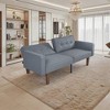 NicBex 68.11 Inch PU/Linen Sofabed,Convertible Sofa with Tufted Backrest for Living Room,Office,Apartment,Small Space - 2 of 4