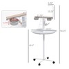 Akoasm Parrot Bird Stand & Bird House With Stainless Steel Feed Bowls, Wheels And Tray For Indoor Outdoor-White - 2 of 4