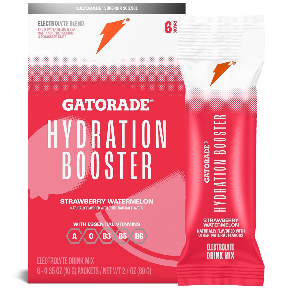 Gatorade Hydration Booster Strawberry Watermelon - 6pk/0.35oz Cans