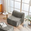 KWPZQEB Lazy Chair with Ottoman, Modern Accent Lounge Chair, Reading Sofa Chairs with Footrest, Foam Compression Sofa for Living Room, Bedroom - 4 of 4
