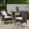 Christopher Knight Home Jocelyn Outdoor Wicker Dining Chairs with Cushion (Set of 2) - 2 of 4