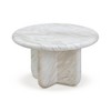 Juju Faux Marble Indoor/Outdoor Round Coffee Table (24"-32") Marble 32"W x 32"D x 10.3"H - 4 of 4
