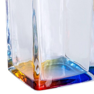Clear Glass Iridescent Rainbow Effect Bathroom Tumbler