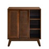 Dexmalle Mid Century Rattan Door Sideboard Cabinet with Adjustable Shelf,Walnut - 2 of 4