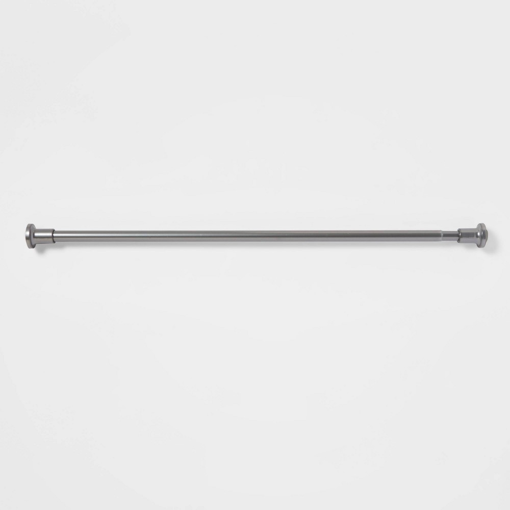 72" Tension or Permanent Mount Cast Style Finial Shower Curtain Rod Chrome - Made By Design™