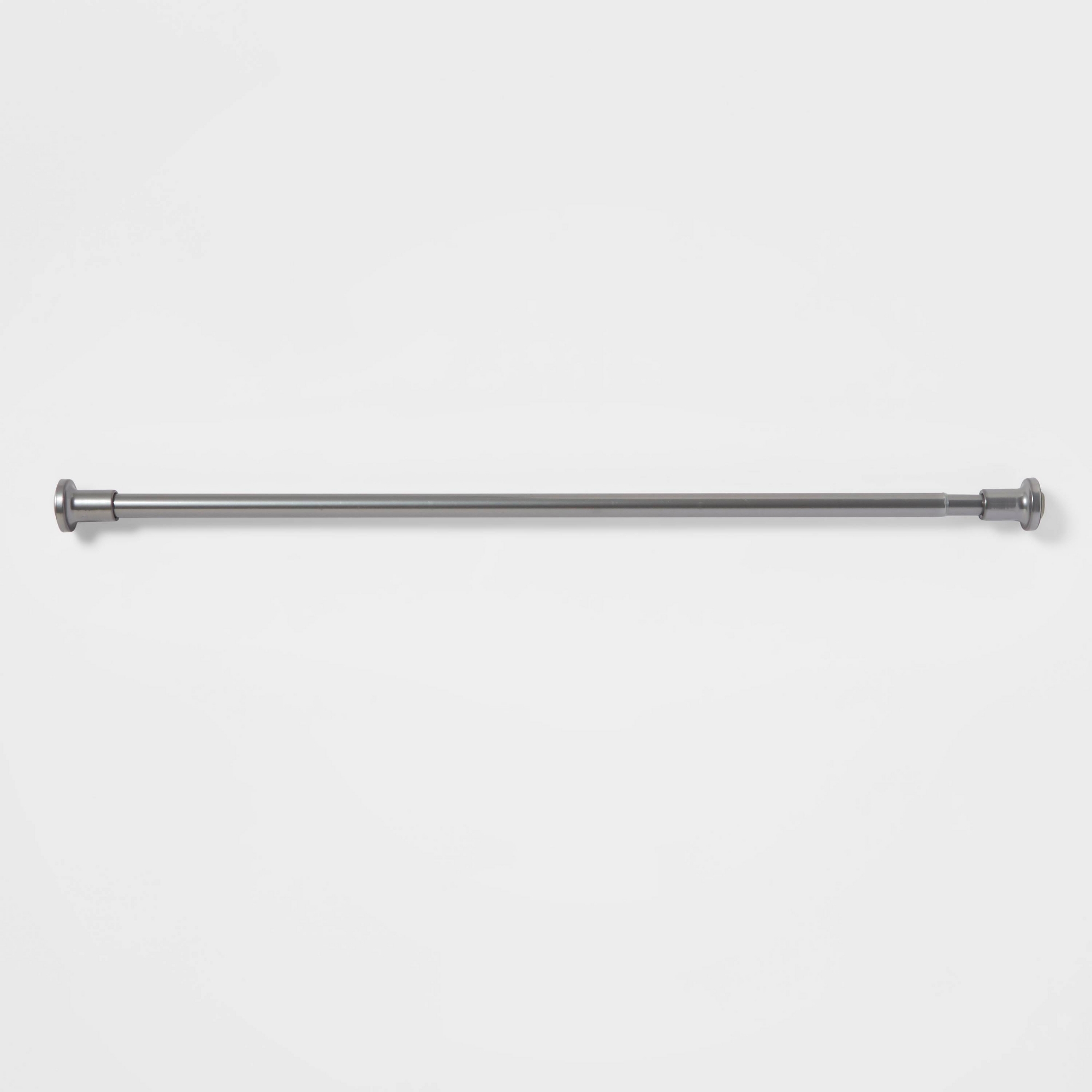 72" Tension or Permanent Mount Cast Style Finial Shower Curtain Rod Chrome - Threshold™