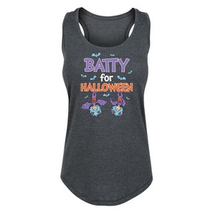 Women's - Dr. Seuss - Batty For Halloween Thing 1 and Thing 2 Graphic Racerback Tank - 1 of 4