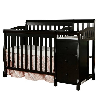 Dream On Me Jayden 4-in-1 Mini Convertible Crib and Changer - Black