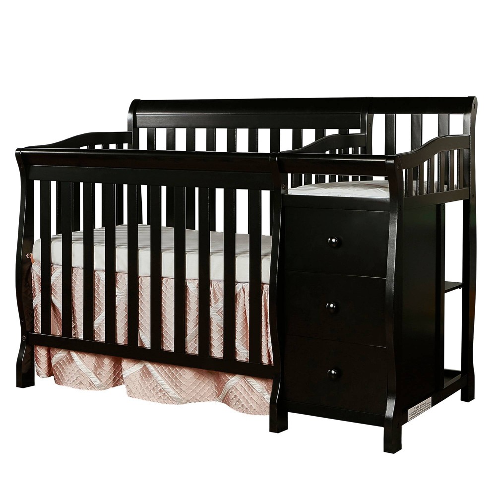Photos - Kids Furniture Dream On Me Jayden 4-in-1 Mini Convertible Crib and Changer - Black