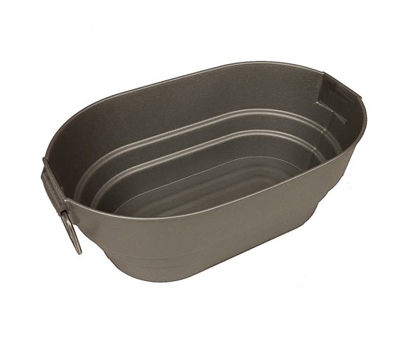 Contico 20915Sl-6 Silver Finish Faux Galvanized Nesting Storage Tub, 9 Quarts