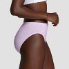 Fruit of the Loom Women's 6+1 Bonus Pack 360 Stretch Seamless Hi-Cut Underwear - Black/Gray/Blue - 3 of 4