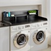 FONTOI Laundry Shelf Topper with Edge, Washer Dryer Countertop, Double Layer Organizer for Washer&Dryer Laundry Hamper Counter, Black, 27.5"*12"*54" - 2 of 4