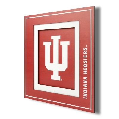 NCAA Indiana Hoosiers 3D Logo Series Wall Art - 12"x12"