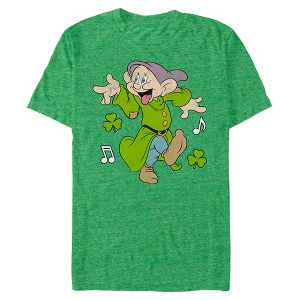 Mens Snow White and the Seven Dwarfs St. Patrick's Day Dopey Dance T Shirt - 1 of 3