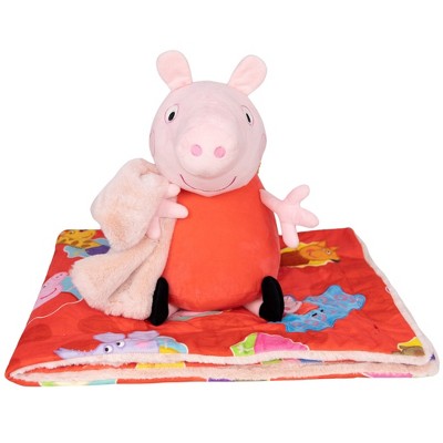 Plushible Peppa Pig Blankie Bestie Plush and Blanket