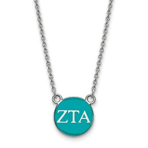 Black Bow Jewelry Sterling Silver Zeta Tau Alpha Greek Life Necklace 18 Inch - 1 of 4