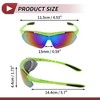 Unique Bargains Motorcycle Riding Goggles PC Tri-acetel for Outdoor Sports Dirt Bike ATV Green Lens Green Black Frame 1Set - 4 of 4