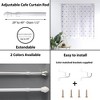 Evideco French Home Goods Adjustable Café Curtain Rod Set – Available in 19"-29" or 29"-49" – Extendable Design with Matching Brackets, Small Windows - 3 of 4