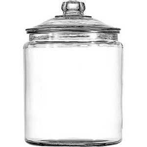 LunaLulinlk Glass Jar with Lid, 2 Gallon with Lid – Versatile Dry Goods Organizer Dishwasher Safe Clear - 1 of 4