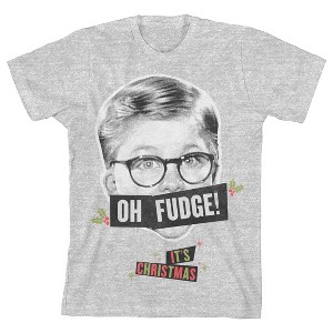 A Christmas Story Oh Fudge! Boy's Heather Grey T-shirt - 1 of 3