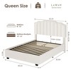 NicBex Full/Twin Size Lift-up Storage Bed Frame with Velvet Headboard,LED Lights and Charging Station - 3 of 4