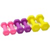 Sapphtopaz Neoprene Dumbbell Set with Vertical Rack, Hand Weights for Exercise and Muscle Toning, Multiple Colored - 2 of 2