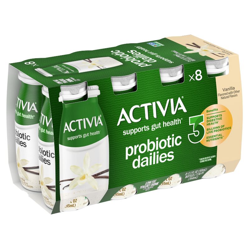 Activia Probiotic Dailies Vanilla Yogurt Drink - 8ct/3.1 fl oz Bottles, 4 of 16