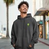 Dalix Alien Embroidery Relaxed Hoodie Soft Fleece Sweatshirt Drawcord Fit Lounge Mens - 4 of 4