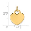 Black Bow Jewelry 14k Yellow Gold Engravable Heart Charm or Pendant, 15mm - 4 of 4
