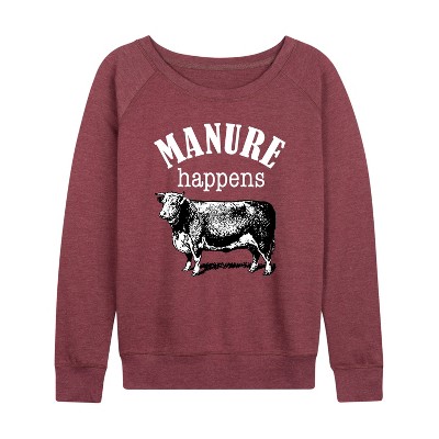 Women's - Instant Message - Country Casuals Lightweight French Terry Wide Neck Long Sleeve Shirt
